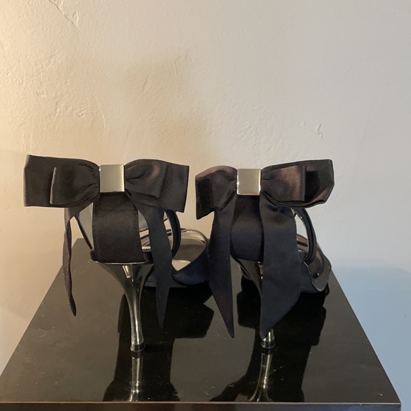 Fiona Black Lady Bow Heels - Picture 3 of 5